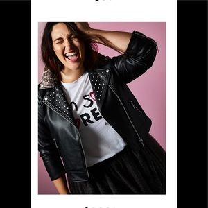 Betsey Johnson Torrid Faux Leather Jacket 3 3X NEW